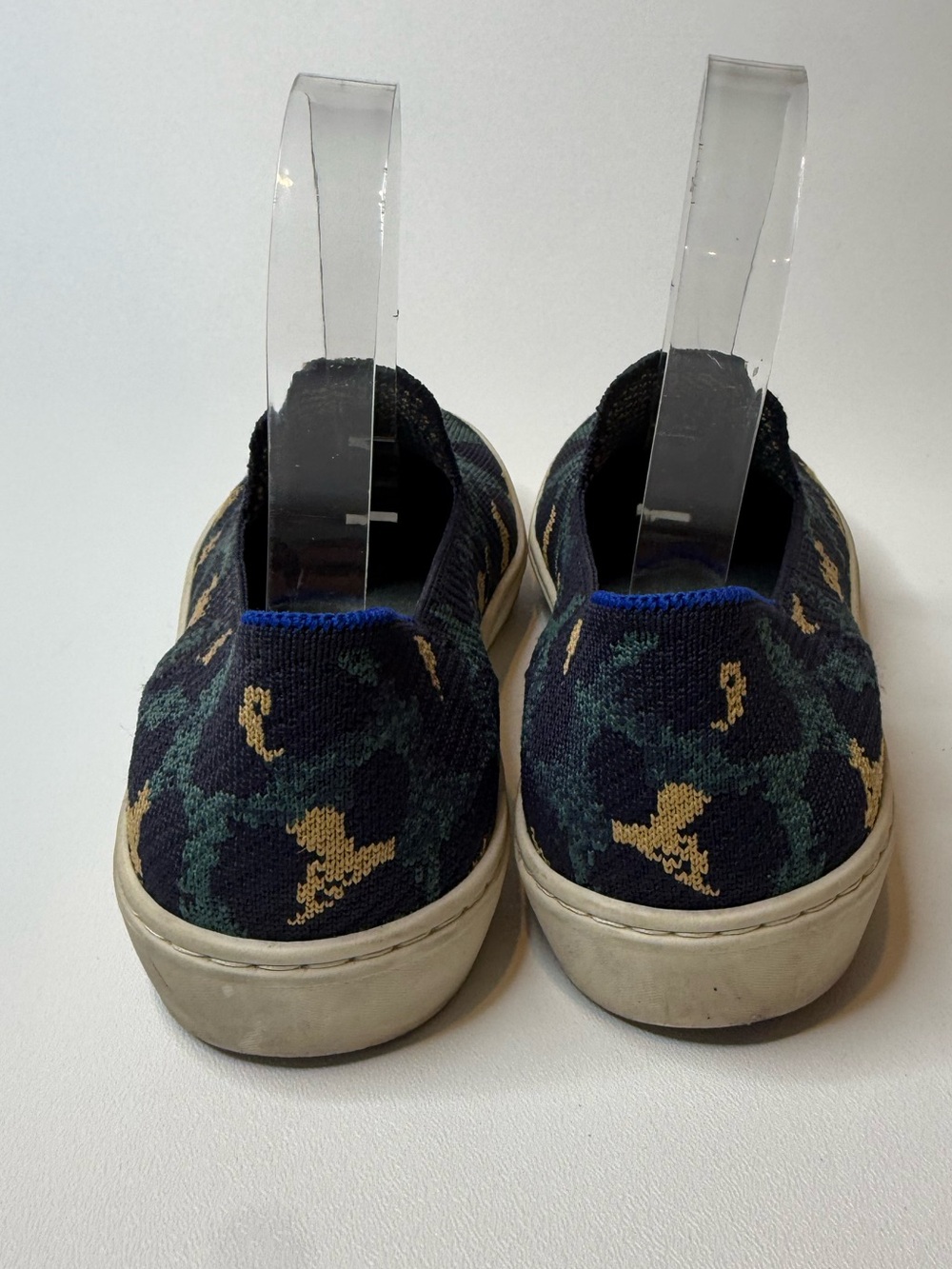 Rothy's The Original Slip-On Sneakers Blue Spot Leopard Size 7.5 - Picture 3 of 10